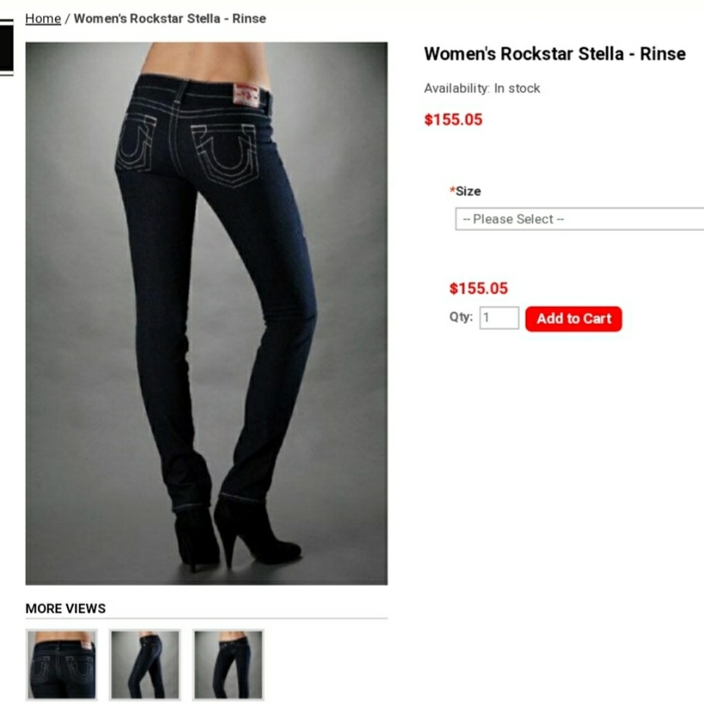 True Religion skinny jeans